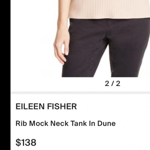 Eileen fisher mock next tank in dune. NWT - Picture 2 of 4